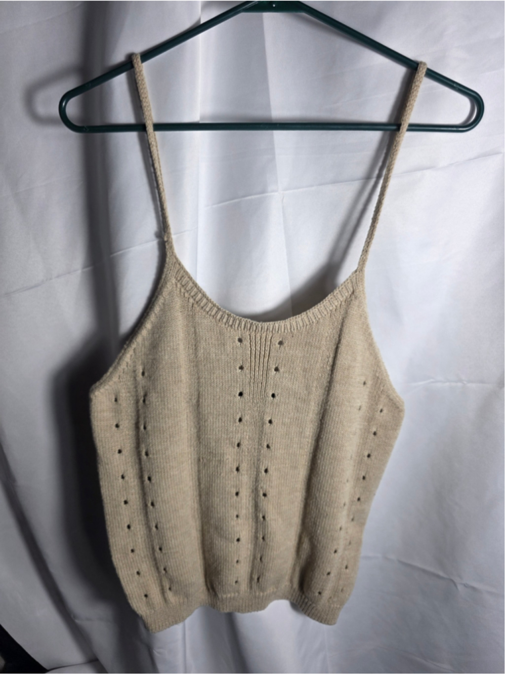 Women's Forever 21 Plus Size 2X Beige Knit Camisole Tank Top cottagecore trendy